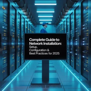 Complete guide to network installation setup, configuration, and best practices with structured cabling, fiber optic installation, and voice and data cabling for 2025